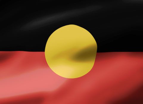 The Aboriginal flag in outdoor grade fabric